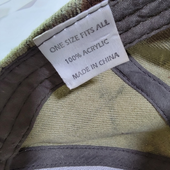 Bass Boss Camouflage Flames Embroidered Bass Fish One Size Fits All Baseball Cap - Picture 7 of 7